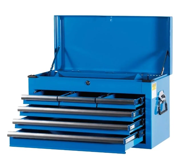 Tool Chest 27”, With Top Lid, 6 Drawers