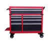 Work Station 55”, Red, 10 Drawers, with 4x Power Plug Sockets, 220V